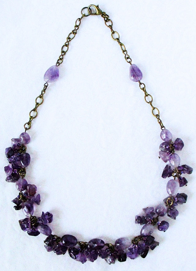 Amethyst Chip Necklace - Juicybeads Jewelry