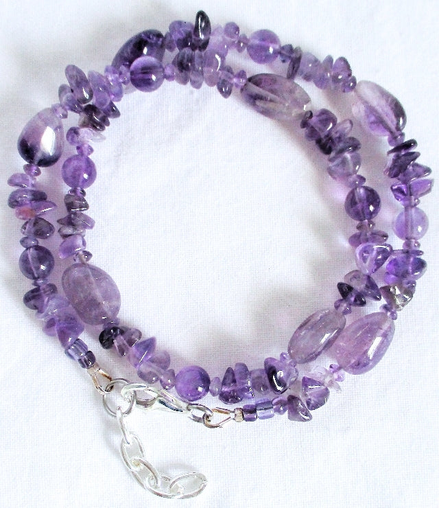 Amethyst Wrap Bracelet - Juicybeads Jewelry