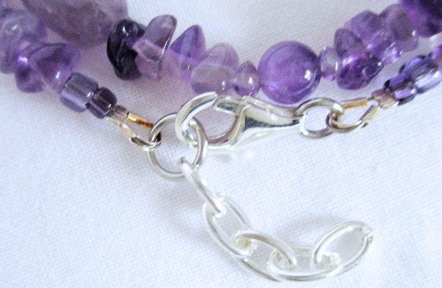 Amethyst Wrap Bracelet - Juicybeads Jewelry