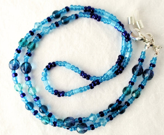 Blue Beaded Eyeglass Chain - Juicybeads Jewelry