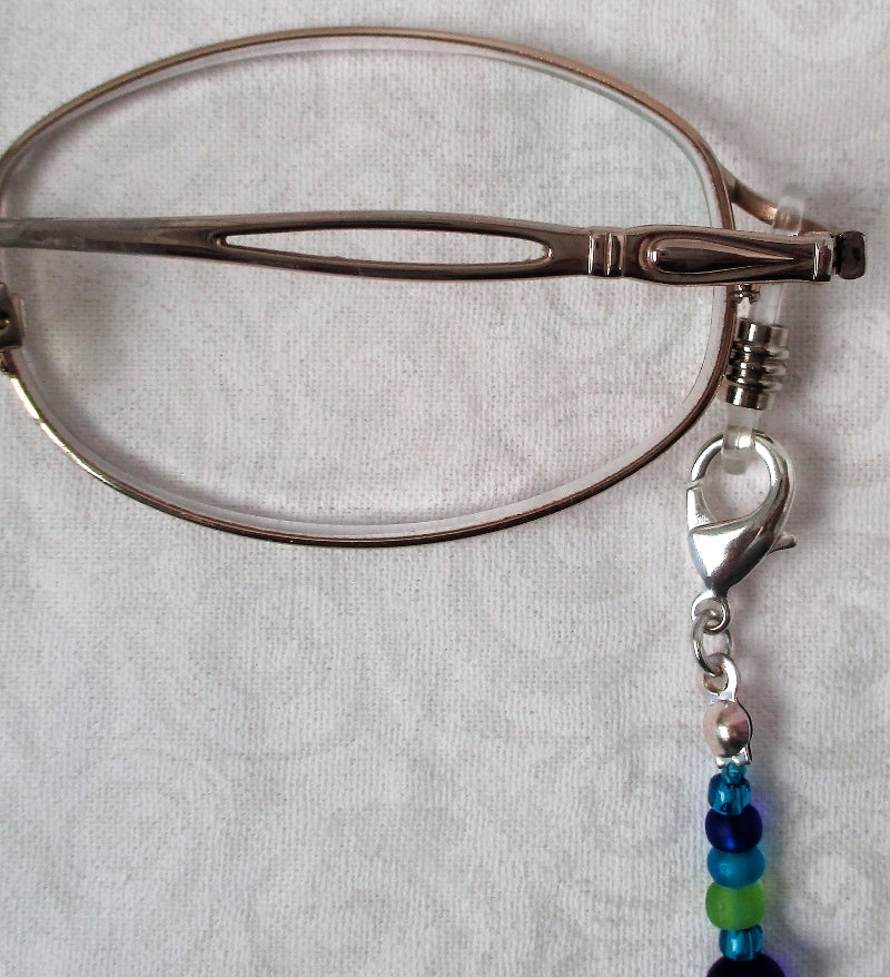 blue green beaded eyeglass chain juicybeads jewelry