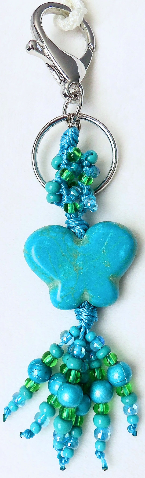 Blue & Green Butterfly Keychain - Juicybeads Jewelry