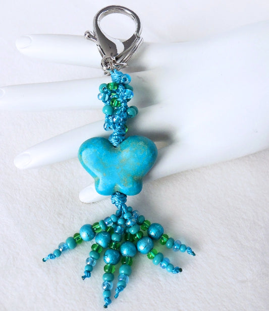Blue & Green Butterfly Keychain - Juicybeads Jewelry
