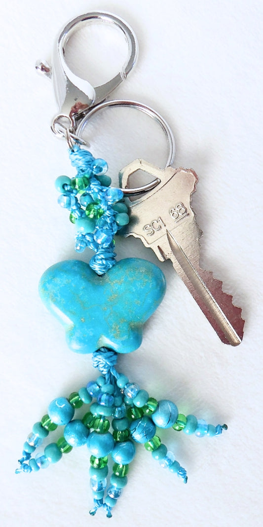 Blue & Green Butterfly Keychain - Juicybeads Jewelry