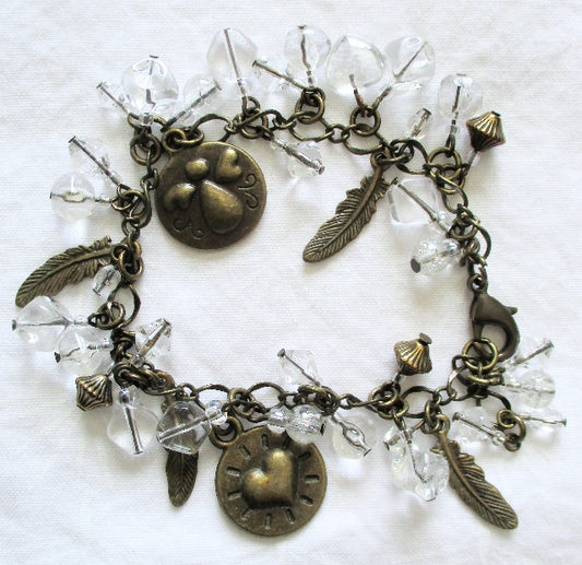 Brass Angel Cluster Bracelet - Juicybeads Jewelry