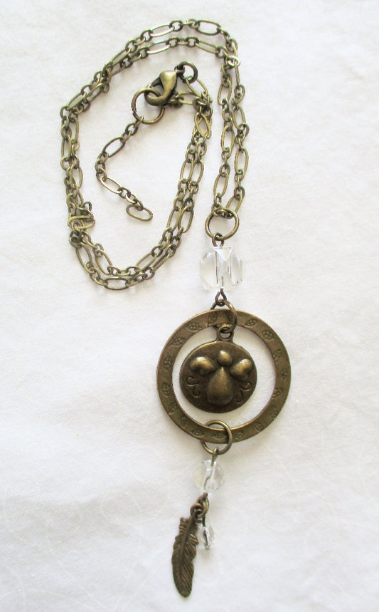 Brass Angel Pendant Necklace -juicybeads jewelry