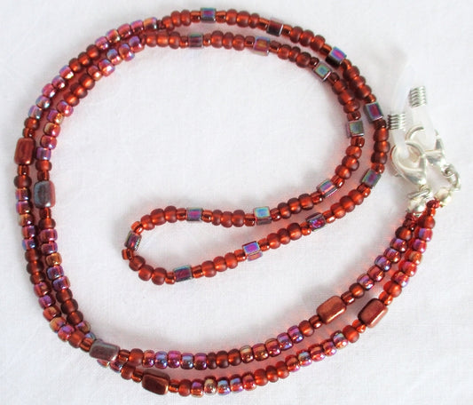 Brown Beaded Eyeglass Chain - Juicybeads Jewelry