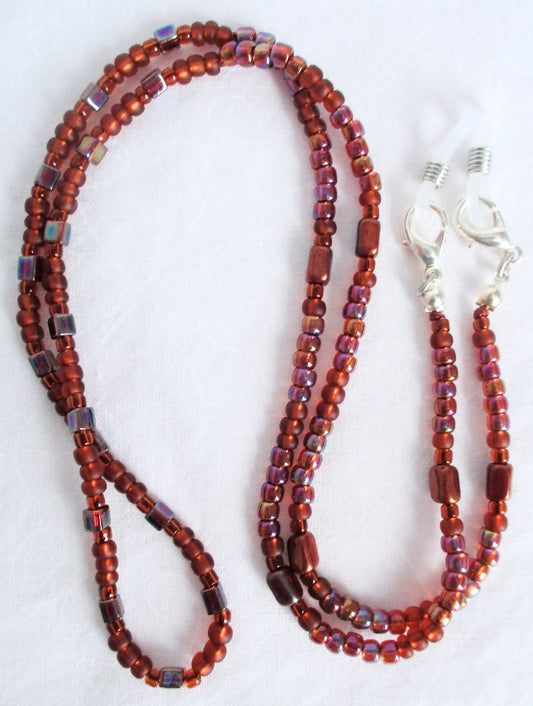 Brown Beaded Eyeglass Chain - Juicybeads Jewelry