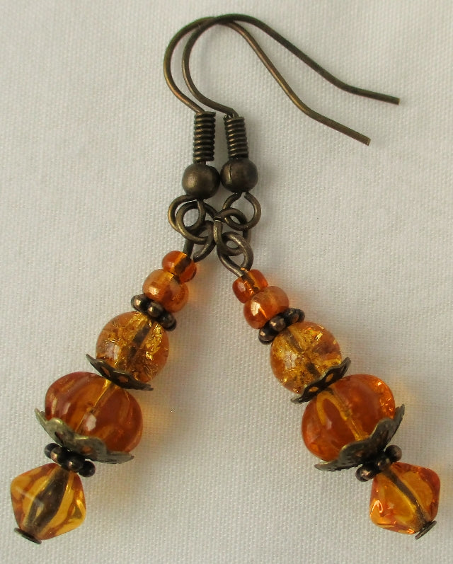 Brown Drop Earrings - Juicybeads Jewelry