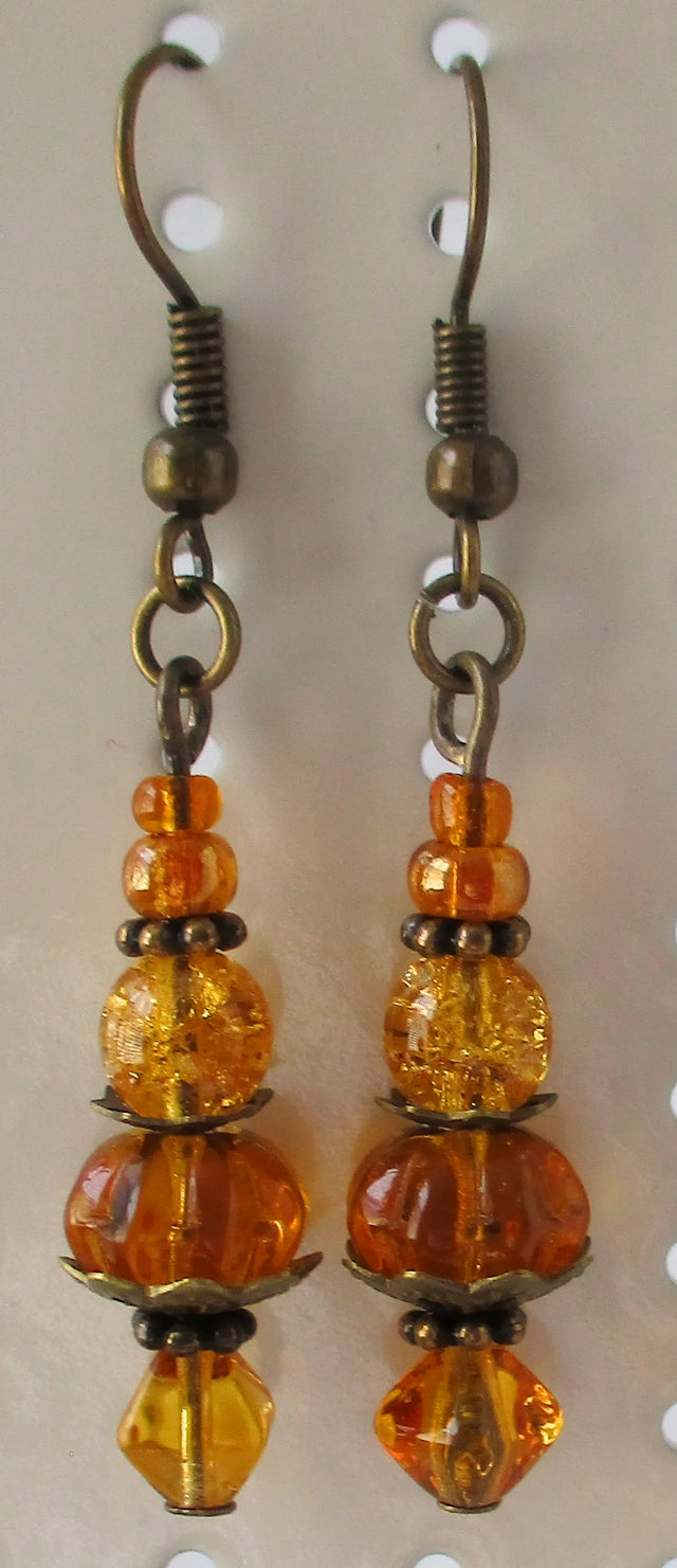 Brown Drop Earrings - Juicybeads Jewelry