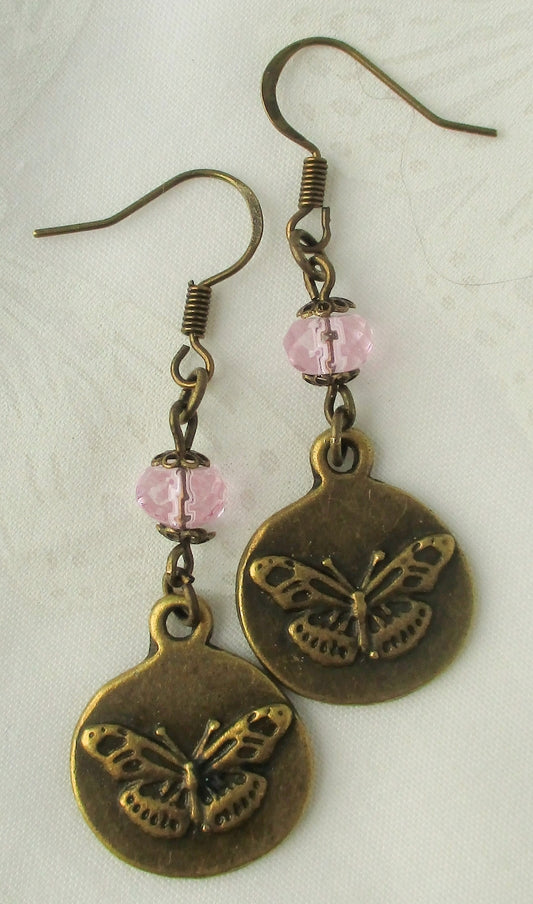 Butterfly Drop Earrings - Juicybeads Jewelry