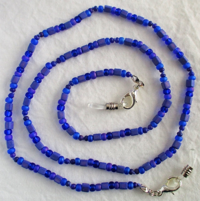 Dark Blue Beaded Eyeglass Chain Juicybeads Jewelry