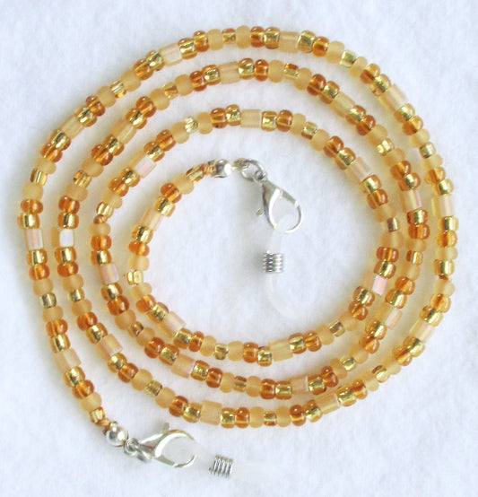 Golden Yellow Beaded Eyeglass Chain - Juicybeads Jewelry
