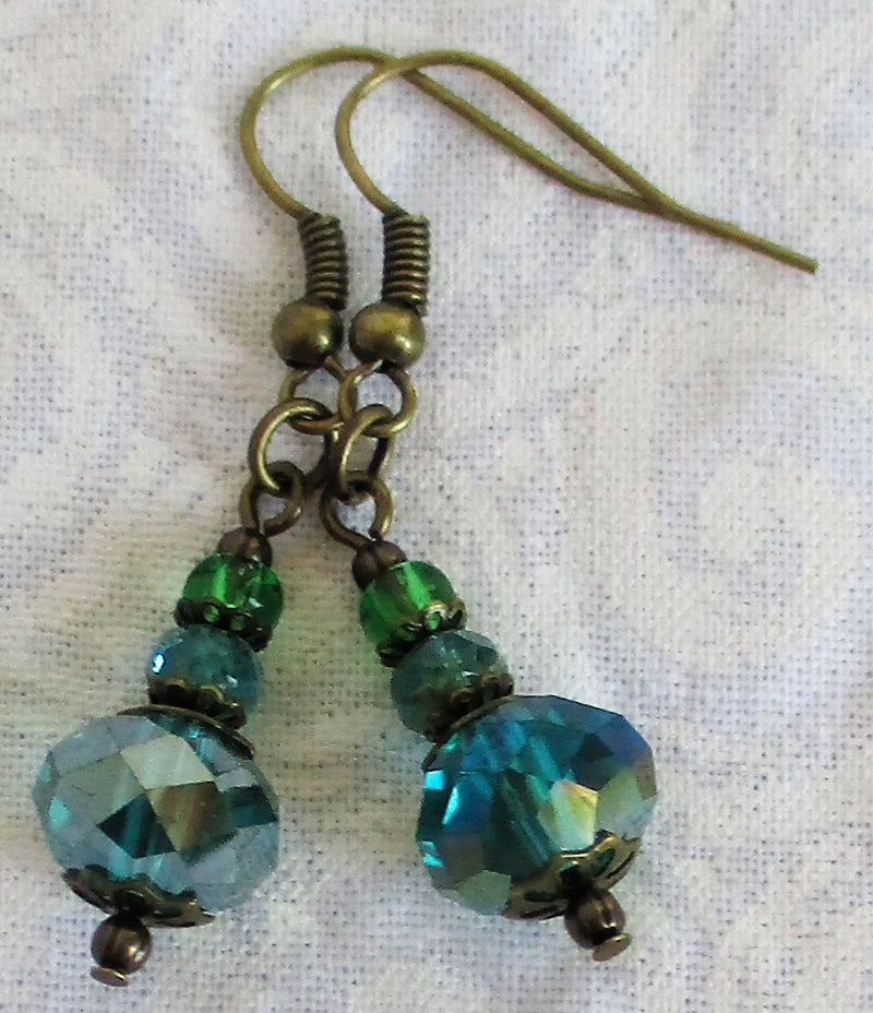 Green Beaded Earrings - Juicybeads Jewelry