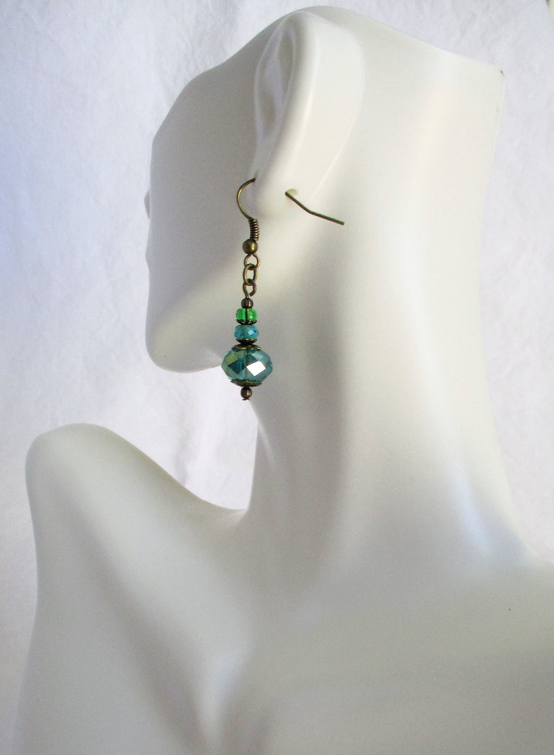 Green Beaded Earrings - Juicybeads Jewelry