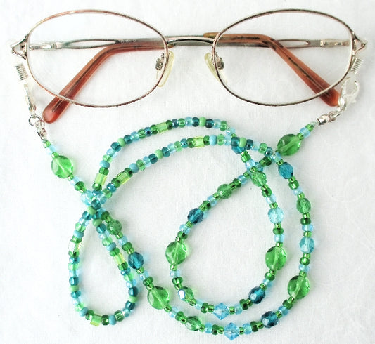 Green Beaded Eyeglass Chain - Juicybeads Jewelry