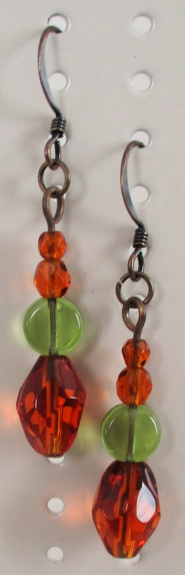 green & brown earrings - juicybeads jewelry