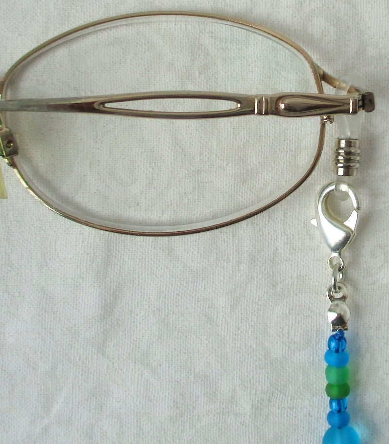 Light Blue Beaded Eyeglass Chain Juicybeads Jewelry