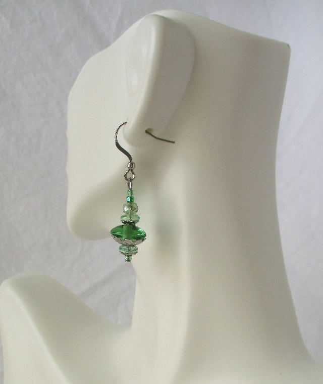 light green drop earrings juicybeads jewelry