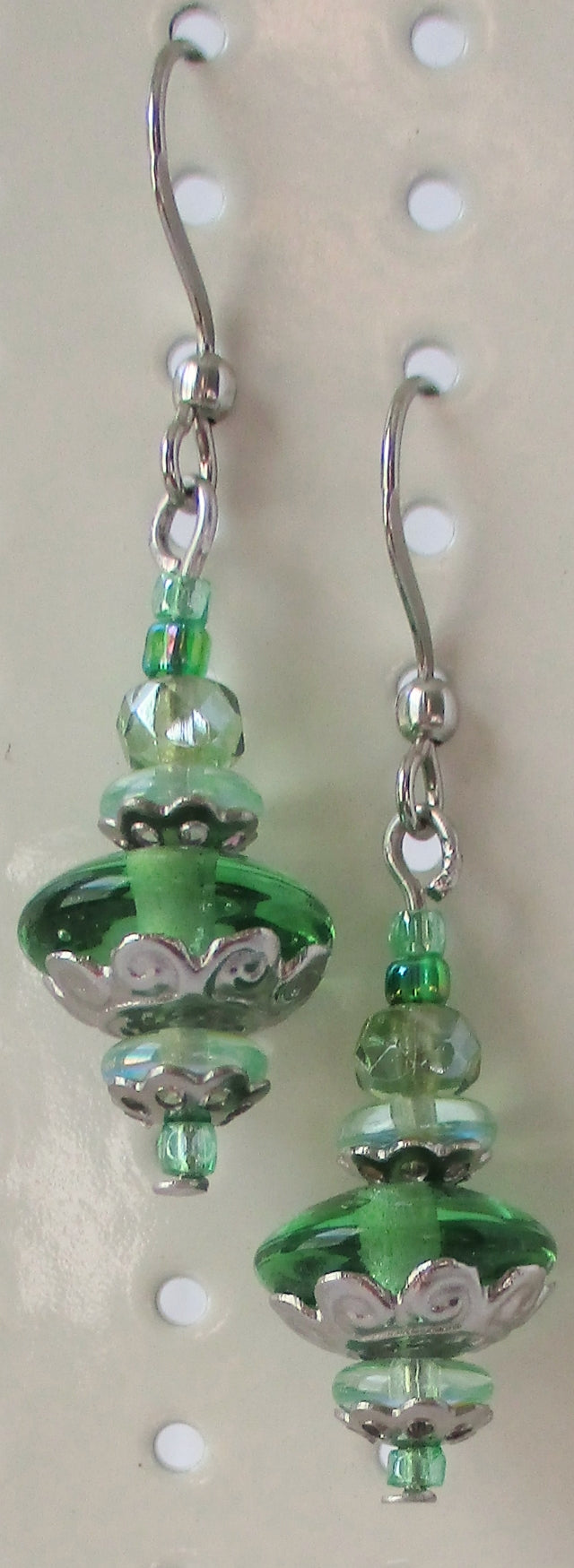 light green drop earrings juicybeads jewelry
