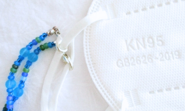 Light Blue Beaded Glasses Chain - Juicybeads Jewelry