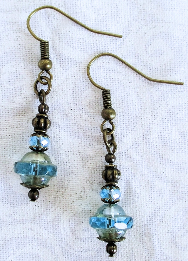 Light Blue Drop Earrings - Juicybeads Jewelry