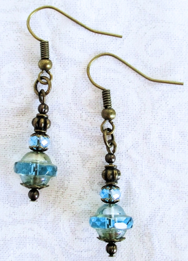 Light Blue Drop Earrings - Juicybeads Jewelry
