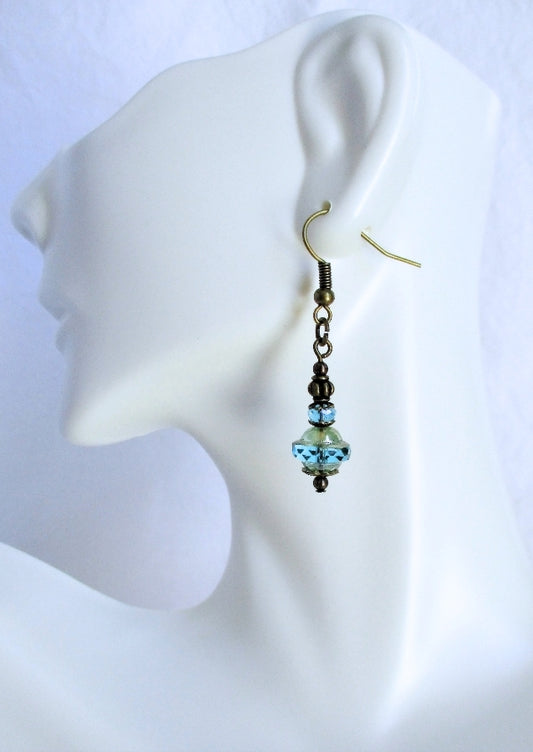 Light Blue Drop Earrings - Juicybeads Jewelry