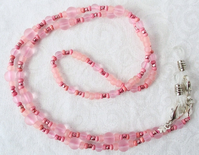 Light Pink Beaded Eyeglass Chain Juicybeads Jewelry