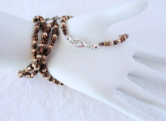 Metallic Brown Beaded Lanyard - Juicybeads Jewelry