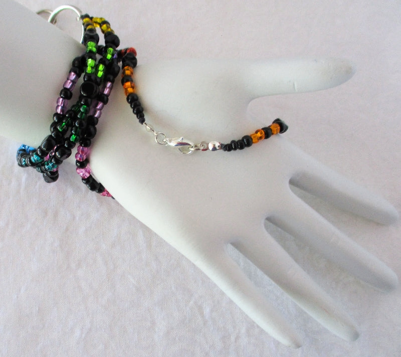 multicolor beaded lanyard - juicybeads jewelry