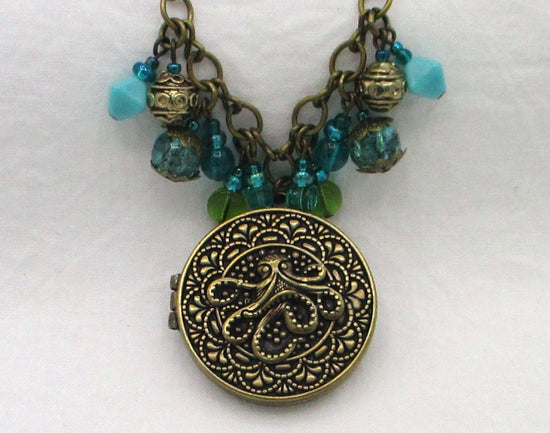 ocean green beaded cluster necklace - juicybeads jewelry