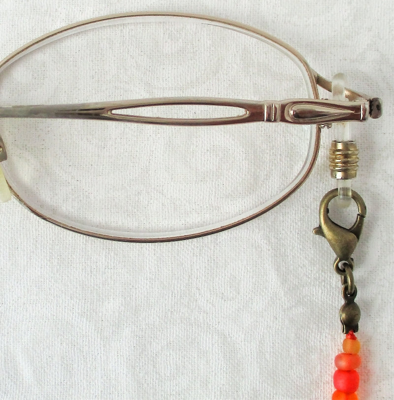 Orange Mix Beaded Eyeglass Chain - juicybeads jewelry