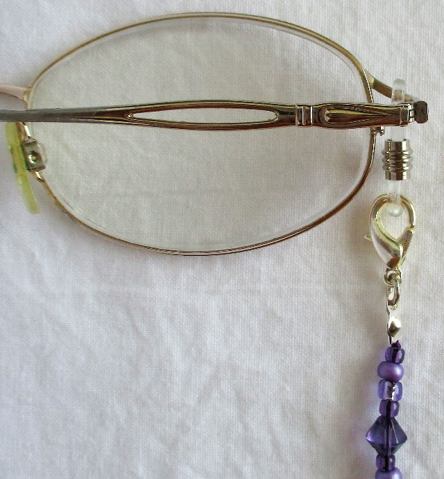 Purple Mix Beaded Eyeglass Chain - juicybeads jewelry