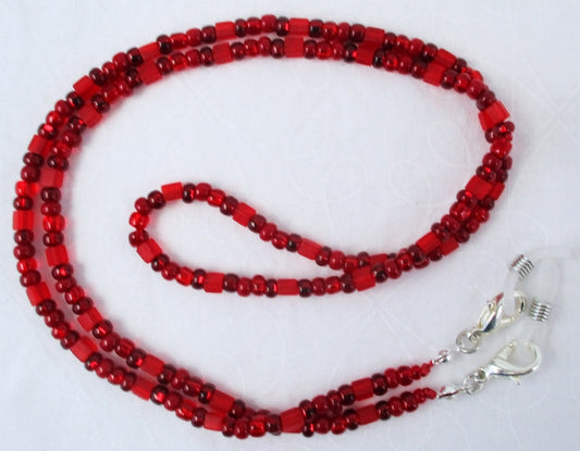 Red Beaded Glasses Chain Juicybeads Jewelry