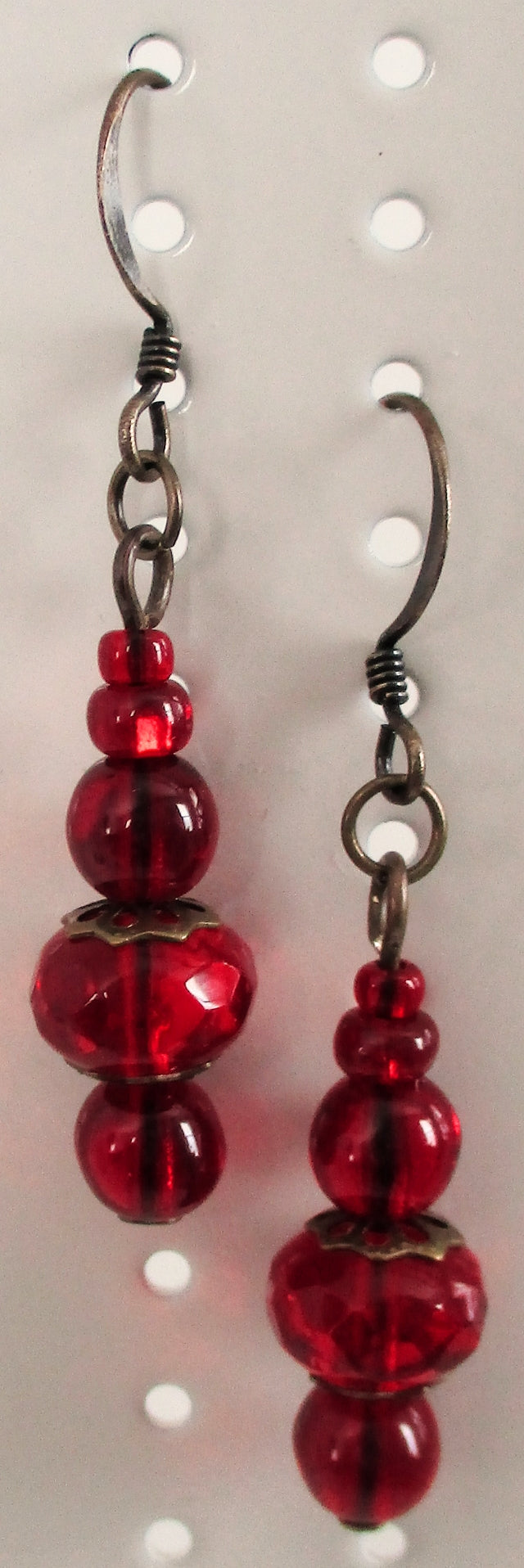 Red Drop Earrings - Juicybeads Jewelry