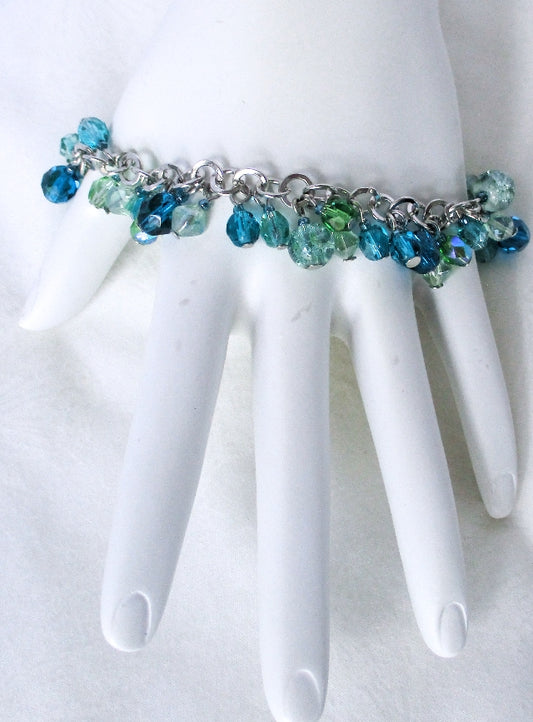 Sea Green Cluster Bracelet - Juicybeads Jewelry