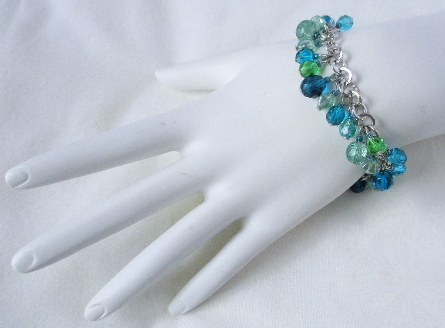 Sea Green Cluster Bracelet - Juicybeads Jewelry