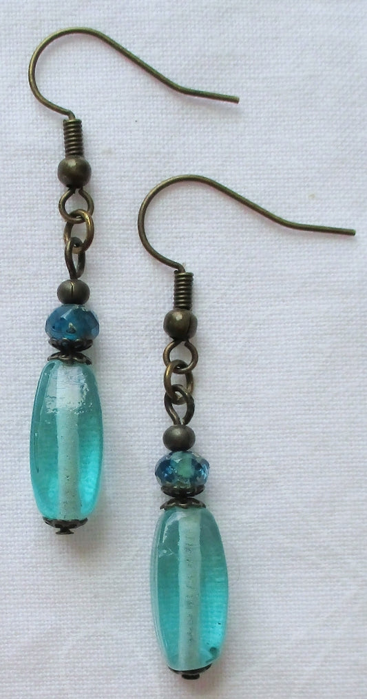 Sea Green Dangle Earrings - Juicybeads Jewelry