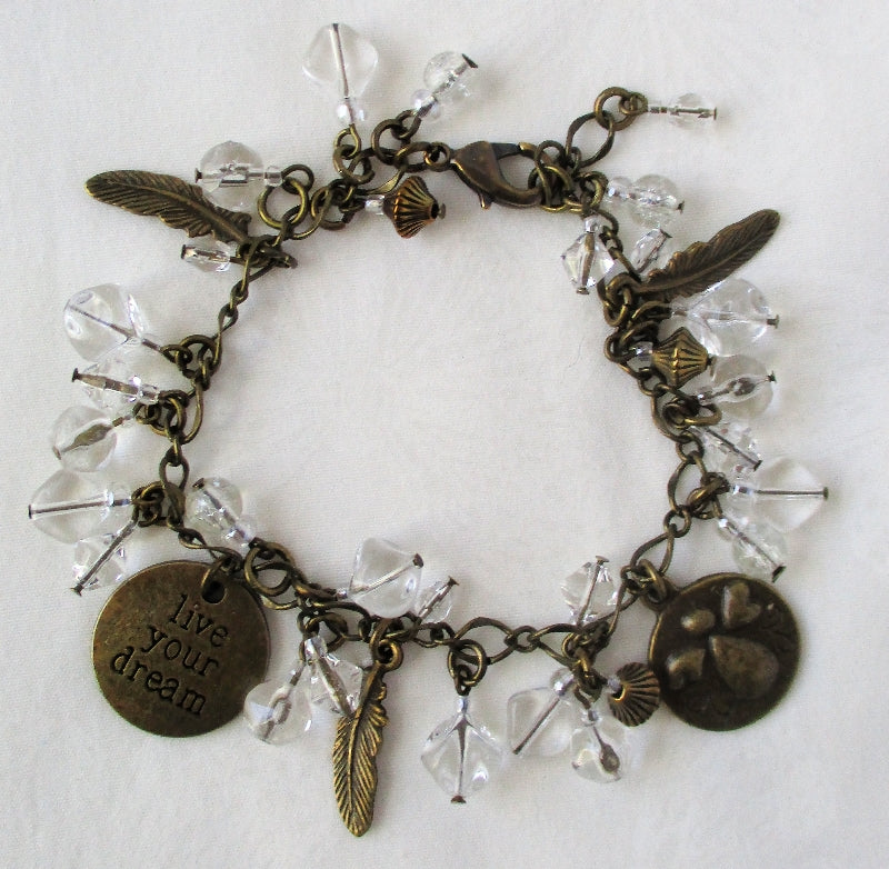 Brass Angel Charm Necklace - Juicybeads Jewelry