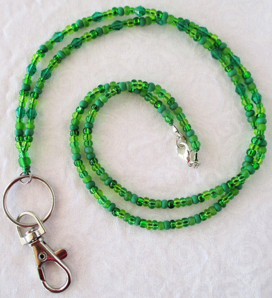 Green Beaded Lanyard - Juicybeads Jewelry