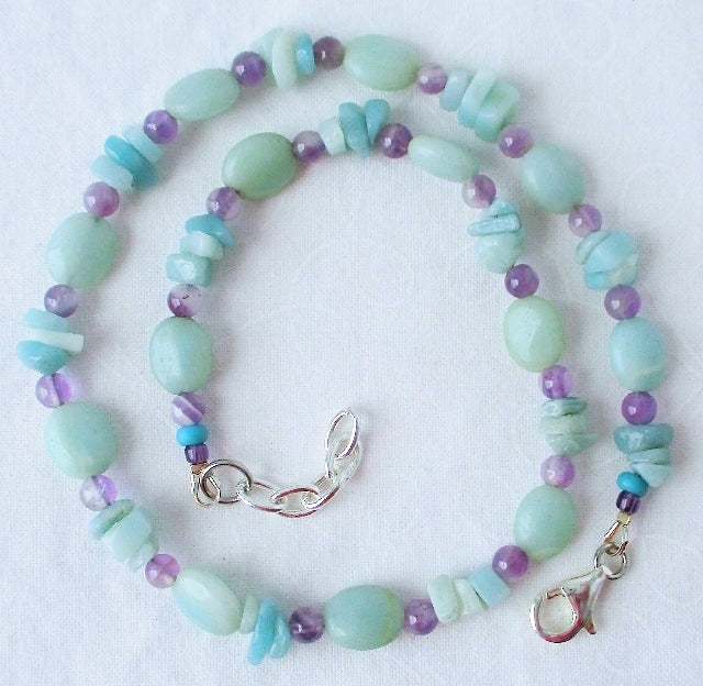 Amazonite Amethyst Wrap Bracelet - Juicybeads Jewelry
