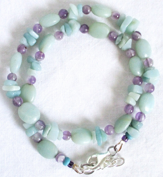 Amazonite Amethyst Wrap Bracelet - Juicybeads Jewelry
