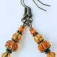 Amber Brown Beaded Earrings - Juicybeads Jewelry