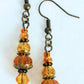 Amber Brown Beaded Earrings - Juicybeads Jewelry