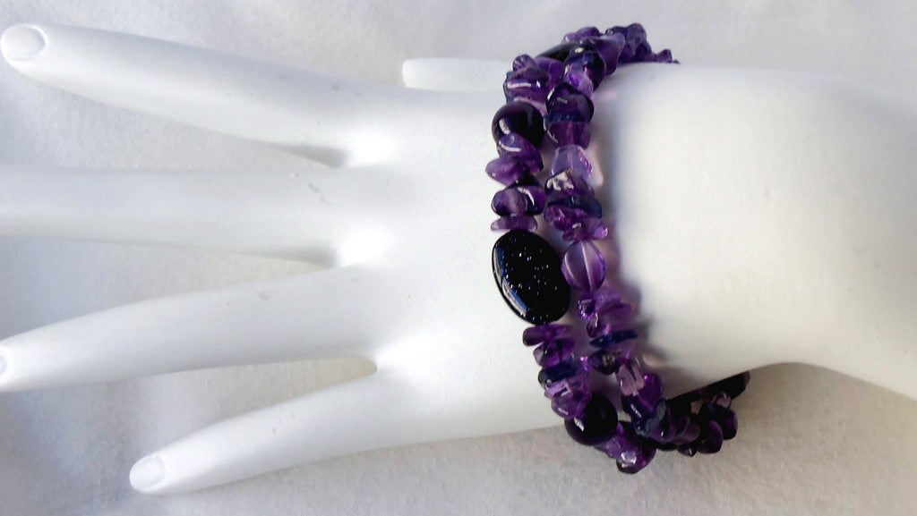 Amethyst Crystal Bracelet  - Juicybeads Jewelry