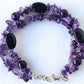 Amethyst Iolite Double Strand Bracelet - Juicybeads Jewelry