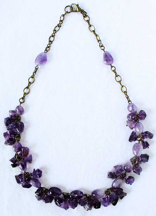 Amethyst Chip Necklace - Juicybeads Jewelry