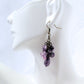 amethyst cluster dangle earrings - Juicybeads Jewelry