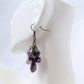 amethyst cluster dangle earrings - Juicybeads Jewelry